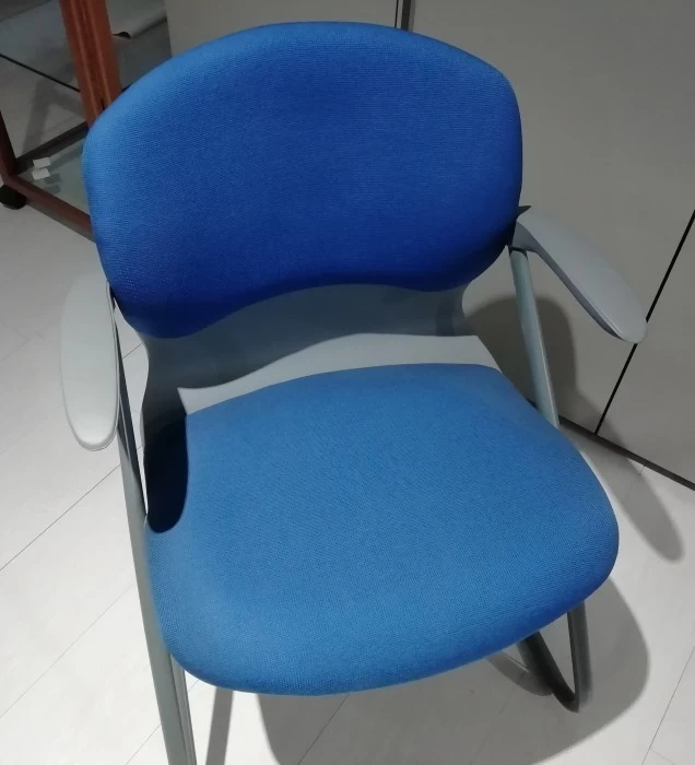 Sedia ufficio Knoll Sedia a Slitta Blu