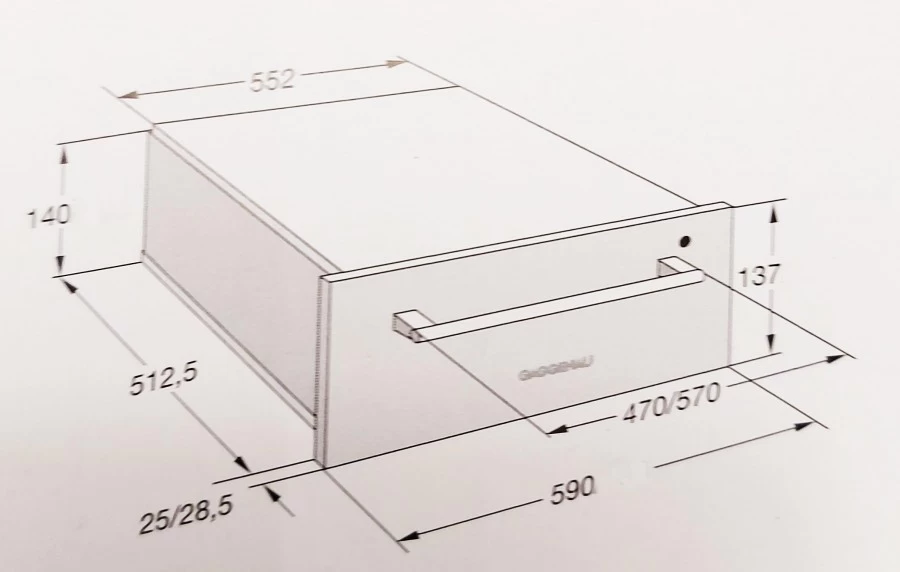 Forno Gaggenau Cassetto scaldavivande WS 261-130