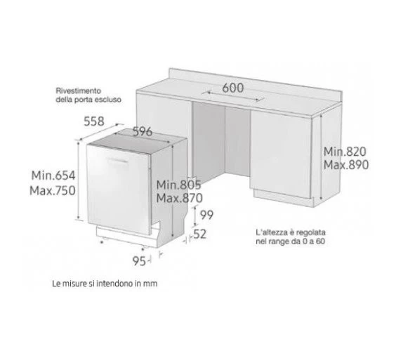 scheda tecnica in mm