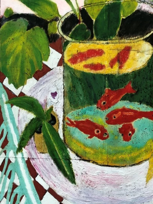 Quadro Benedetta Belloni RED FISH, Homage to Matisse