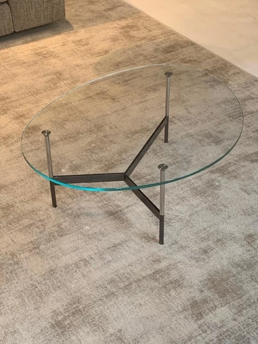 Tavolino ovale Tonelli design After9 vetro