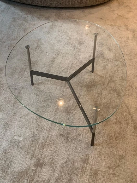 Tavolino ovale Tonelli design After9 vetro