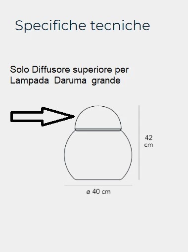 Ricambio lampade FontanaArte Diffusore superiore per  lampada Daruma grande