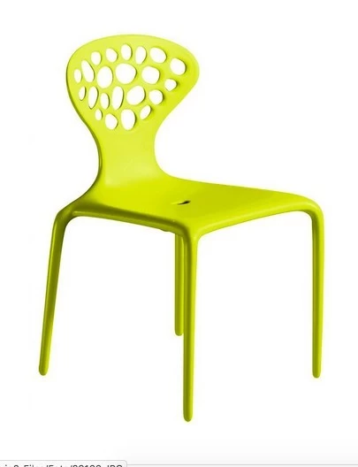 Sedia senza braccioli Moroso Supernatural Verde Fluo/Azzurro