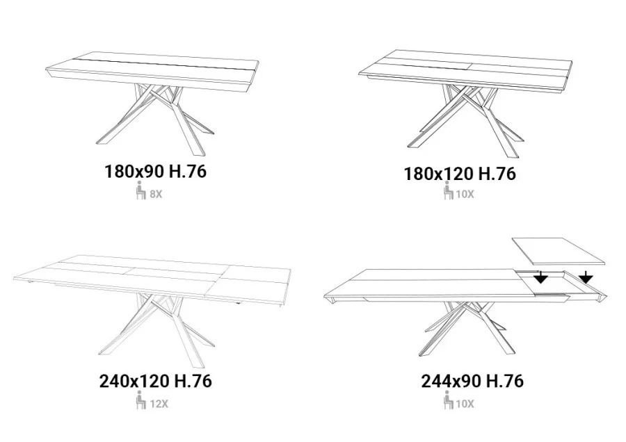 Tavolo allungabile EasyLine LUNGO LARGO