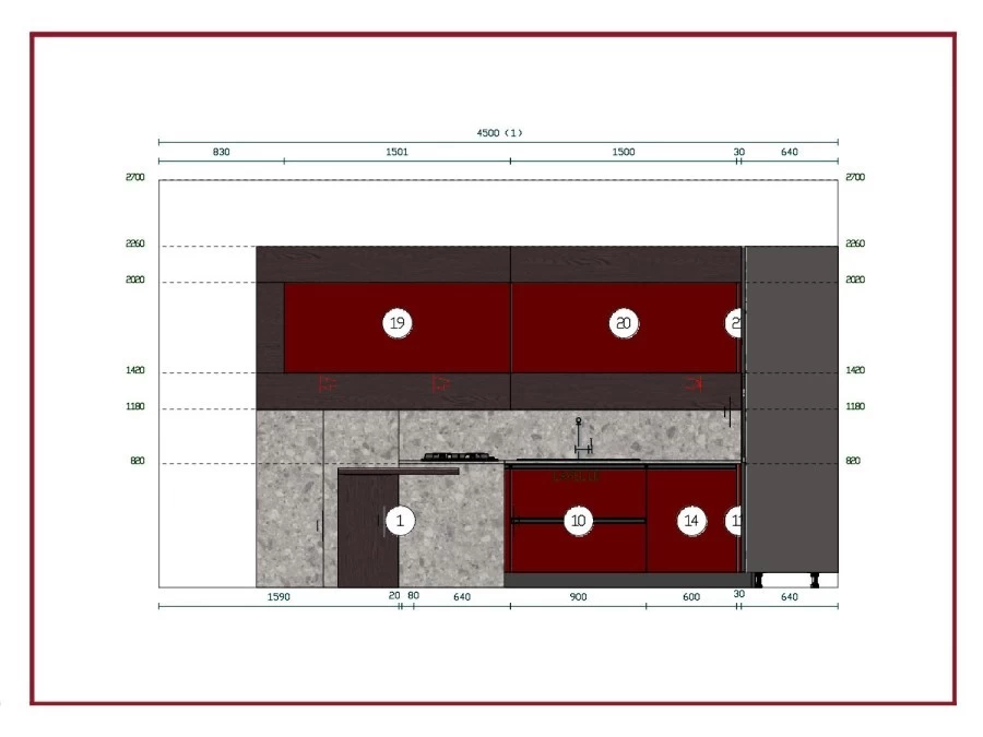 Cucina con penisola Arredo3 KALì QUADRA