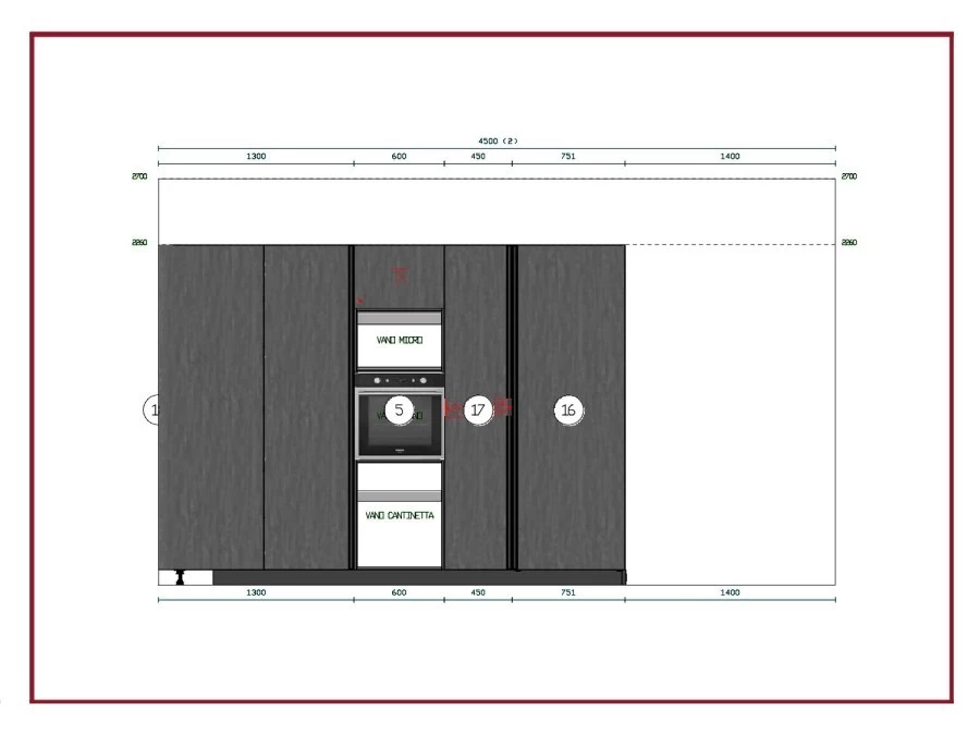 Cucina con penisola Arredo3 KALì QUADRA