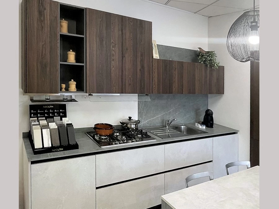 Cucina angolare Prima Cucine Domino Rovere