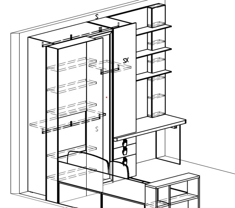 Cameretta con cabina armadio Clever c3