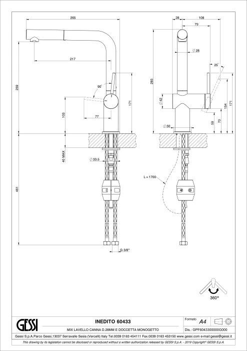 Miscelatore Gessi Inedito 60433