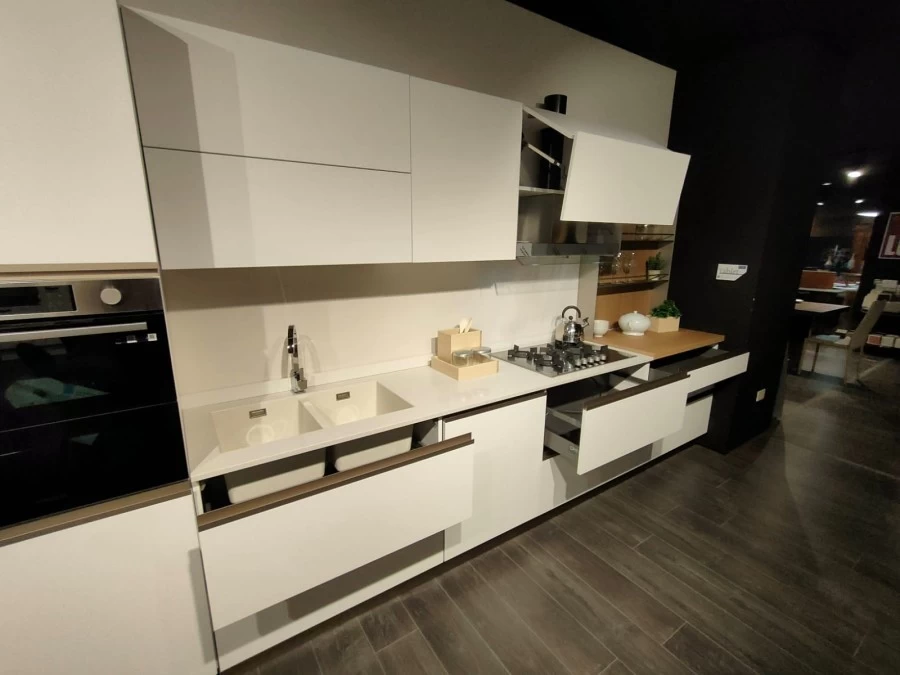 Cucina lineare Creo Kitchens TABLET HEAD