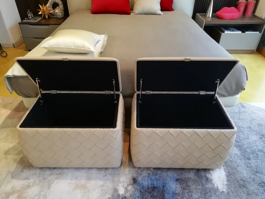 Pouf Poltrona Frau Grant De Luxe con contenitore