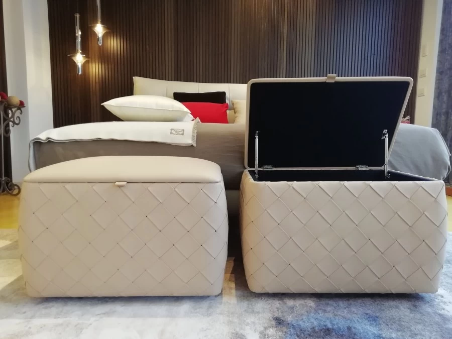 Pouf Poltrona Frau Grant De Luxe con contenitore