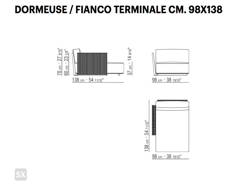 Divano da giardino Flexform Vulcano