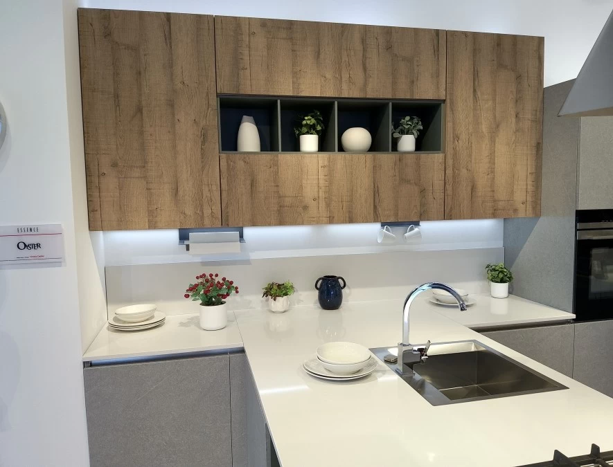 Cucina con penisola Veneta Cucine Oyster Dek