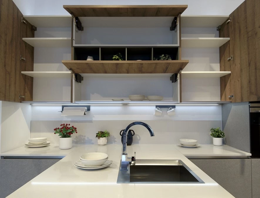 Cucina con penisola Veneta Cucine Oyster Dek