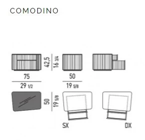 Comodino Minotti Lou