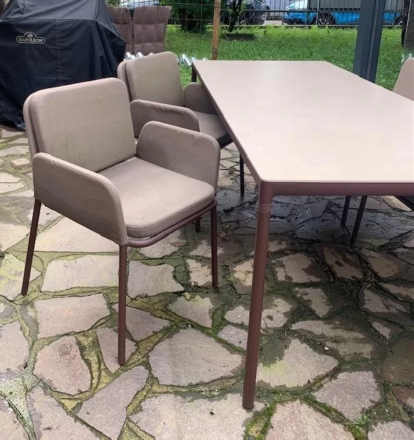 Gruppi tavoli e sedute Outdoor Möwee Set Pranzo Tavolo + 4 Poltroncine Ribbons