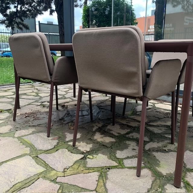 Gruppi tavoli e sedute Outdoor Möwee Set Pranzo Tavolo + 4 Poltroncine Ribbons