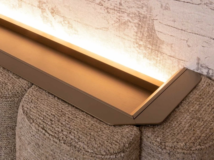 Vaschetta portaoggetti del letto Lounge outlet attrezzata con luce a LED
