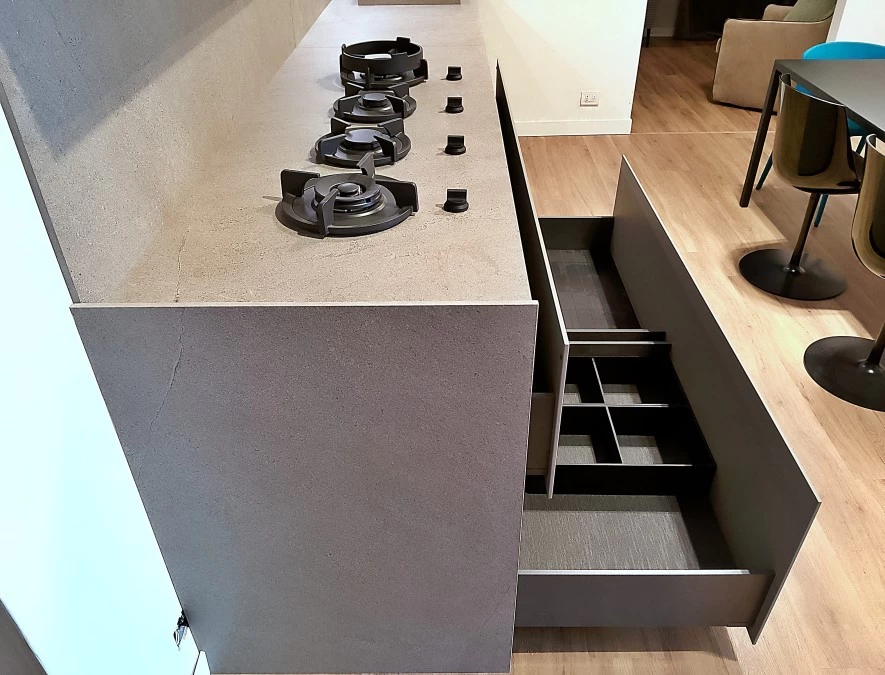 Cucina angolare Zampieri Cucine Irori  (abete carbon)