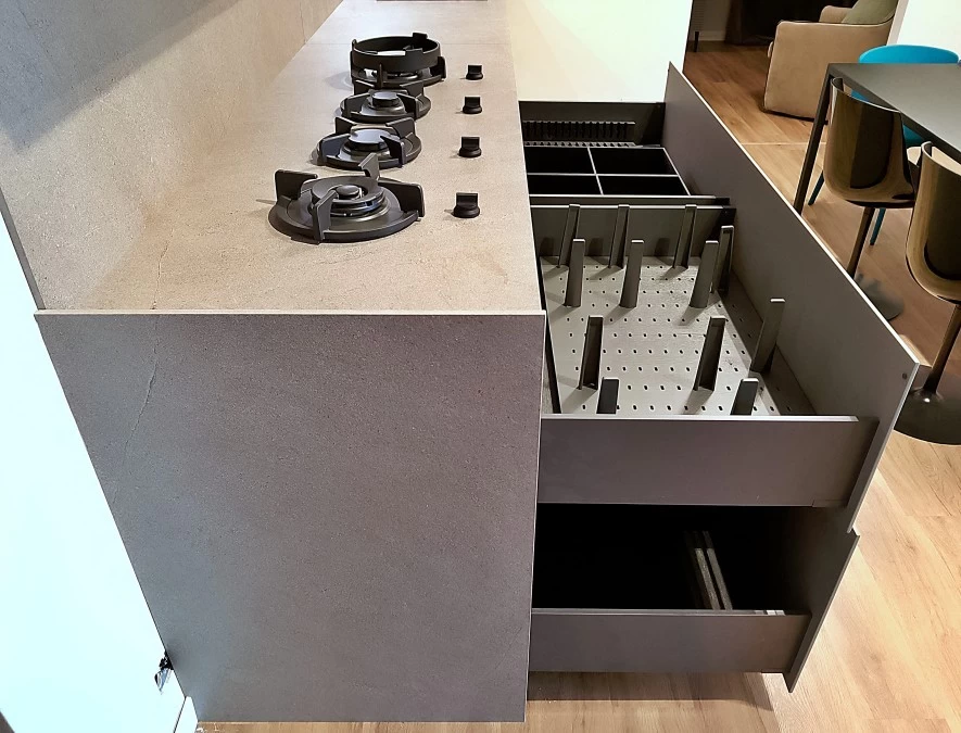 Cucina angolare Zampieri Cucine Irori  (abete carbon)