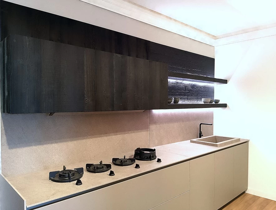 Cucina angolare Zampieri Cucine Irori  (abete carbon)