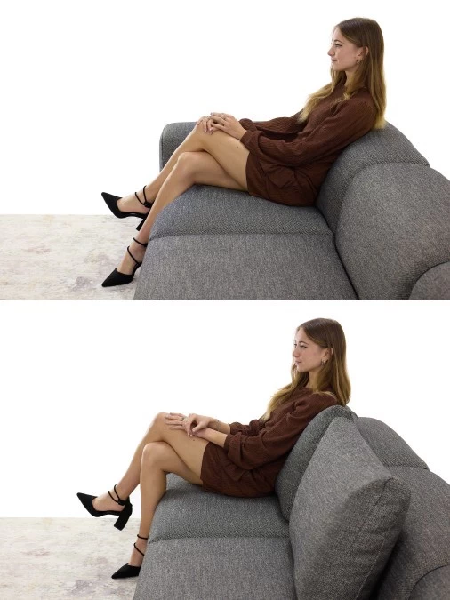 Proporzioni di seduta ed ergonomia del divano Biarritz outlet