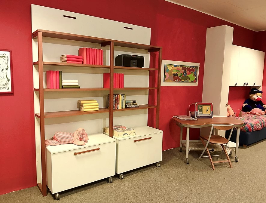 Complemento Galli Libreria Quinta con Cassapanche Boxy