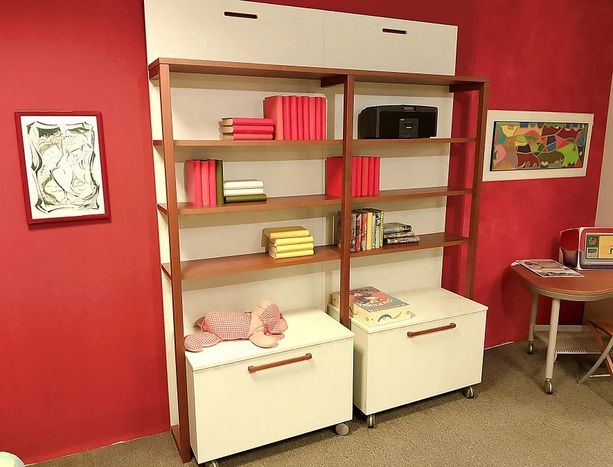 Complemento Galli Libreria Quinta con Cassapanche Boxy