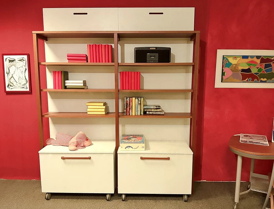 Complemento Galli Libreria Quinta con Cassapanche Boxy