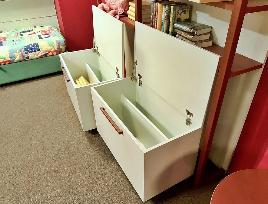 Complemento Galli Libreria Quinta con Cassapanche Boxy