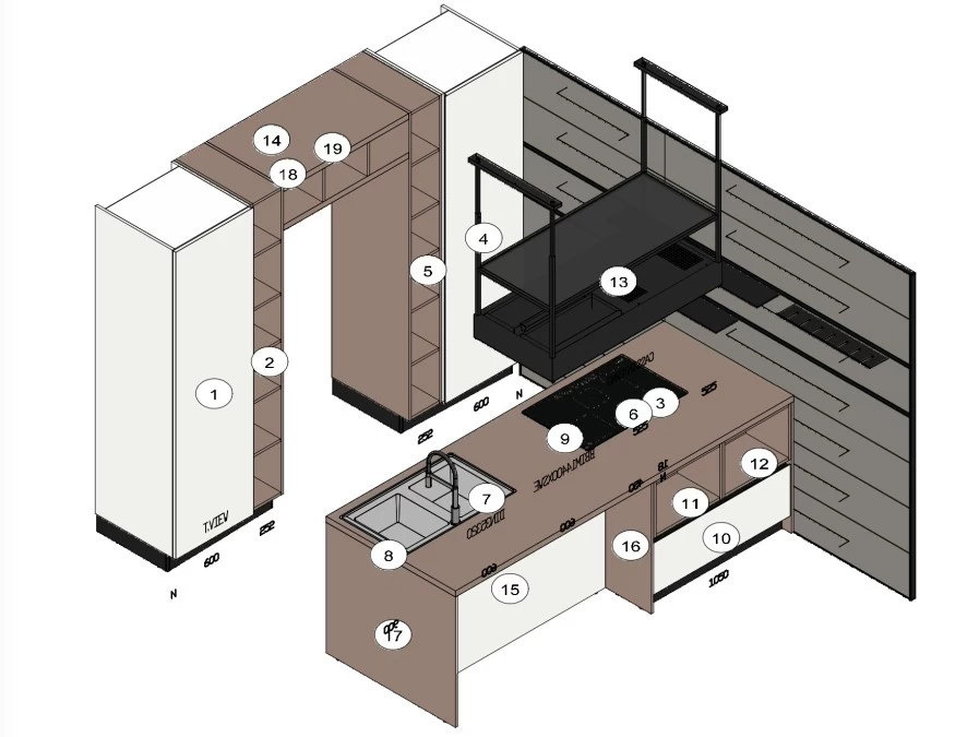 Cucina con penisola Stosa Cucine Young