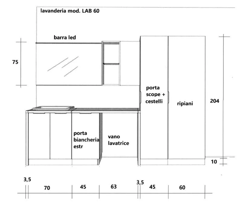 Bagno Lavanderia Compab LAB 60