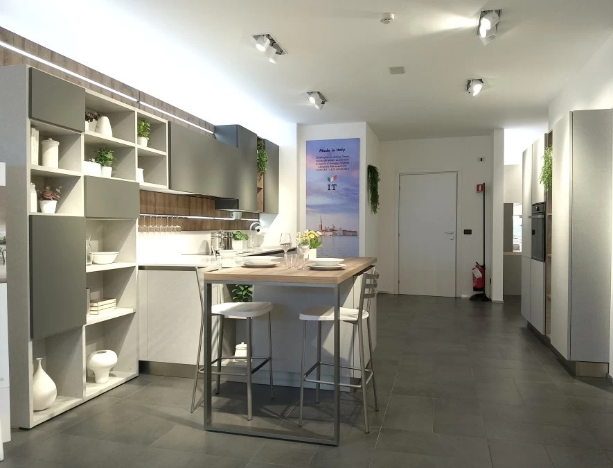 Cucina con penisola Veneta Cucine Oyster Pro