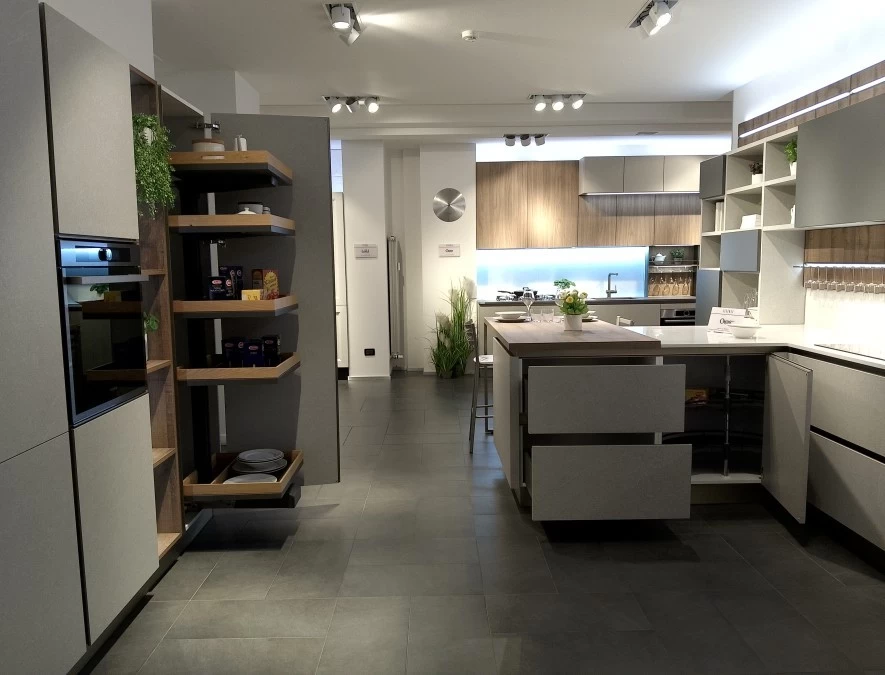 Cucina con penisola Veneta Cucine Oyster Pro