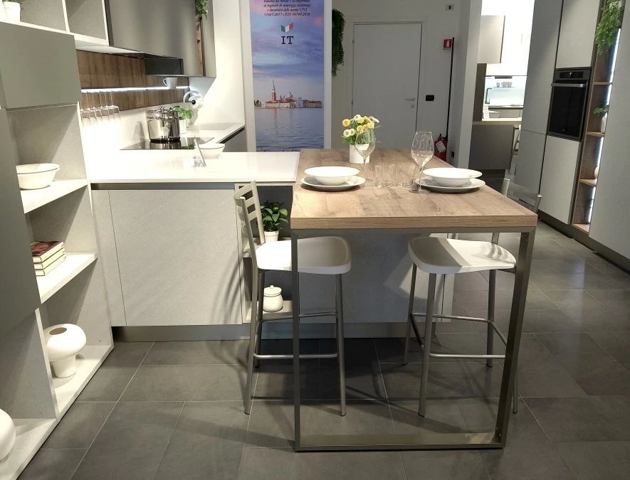 Cucina con penisola Veneta Cucine Oyster Pro