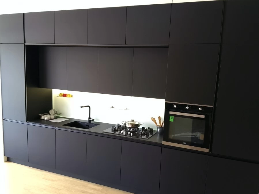 Cucina lineare Forma 2000 Colibrì Total Black