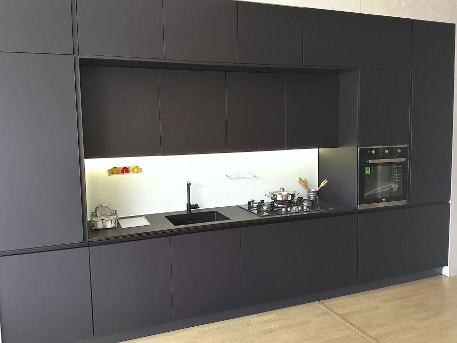 Cucina lineare Forma 2000 Colibrì Total Black