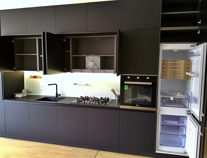 Cucina lineare Forma 2000 Colibrì Total Black