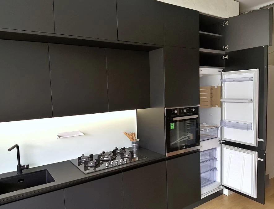 Cucina lineare Forma 2000 Colibrì Total Black