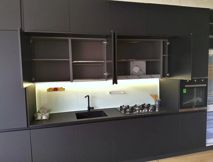 Cucina lineare Forma 2000 Colibrì Total Black