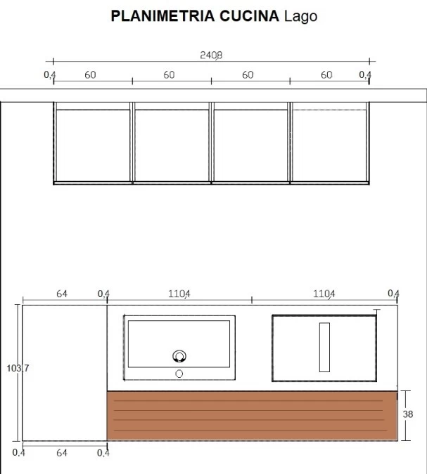 Cucina con Isola Lago 36e8