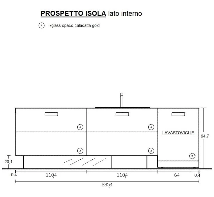 Cucina con Isola Lago 36e8