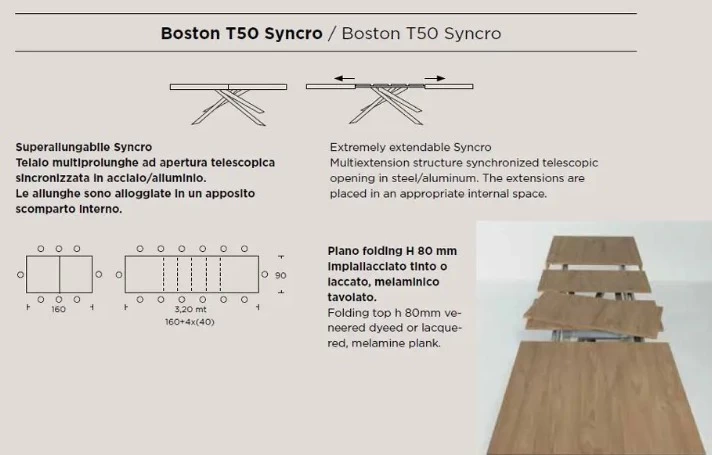 Tavolo allungabile Friulsedie Boston