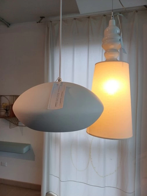 Lampada sospesa Karman Alì e Babà Ceramica e Lino