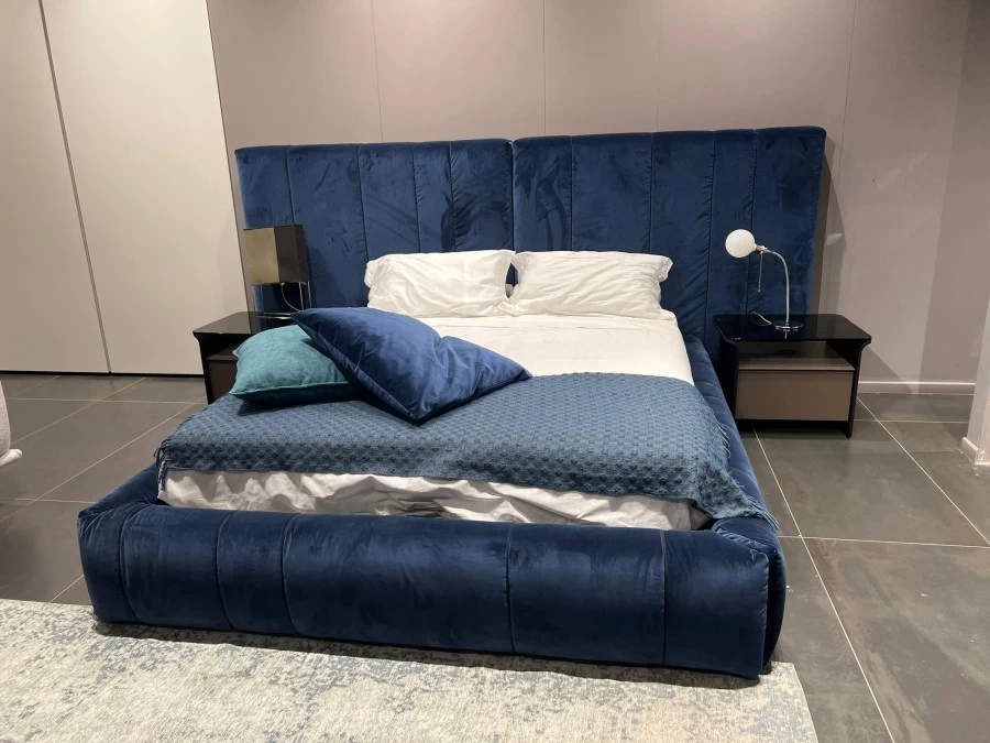 Letto matrimoniale con contenitore Vibieffe Letto Blu