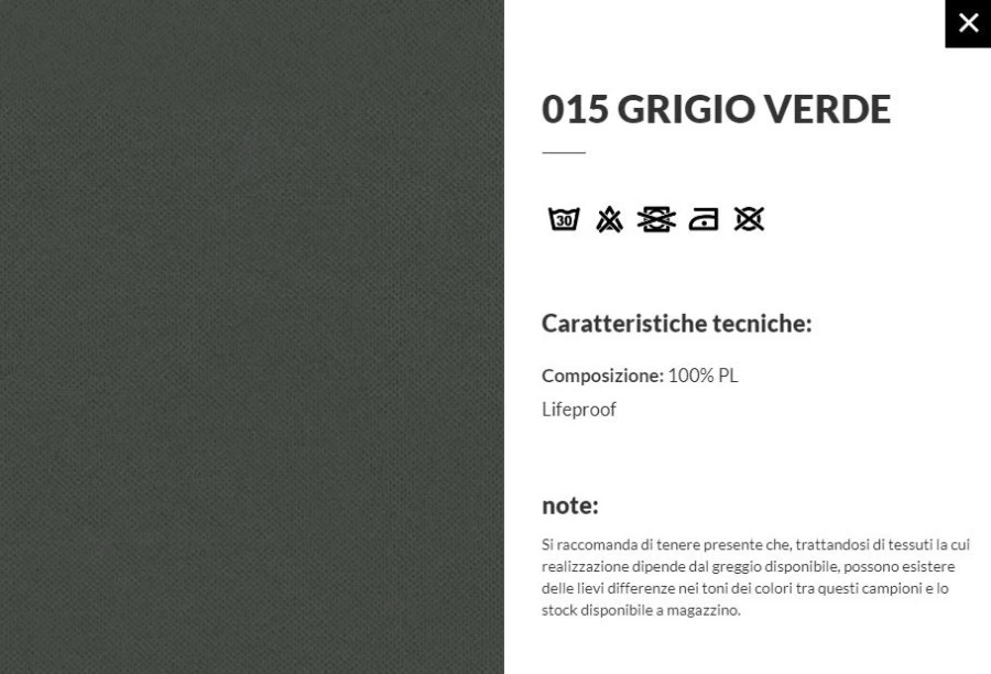 tessuto Samuel ignifugo 015 Grigio Verde