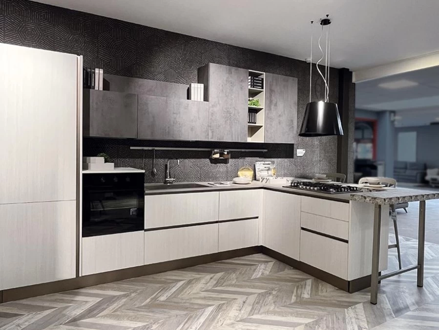 Cucina con penisola Creo Kitchens Tablet Neck