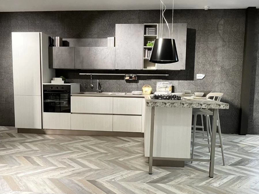 Cucina con penisola Creo Kitchens Tablet Neck